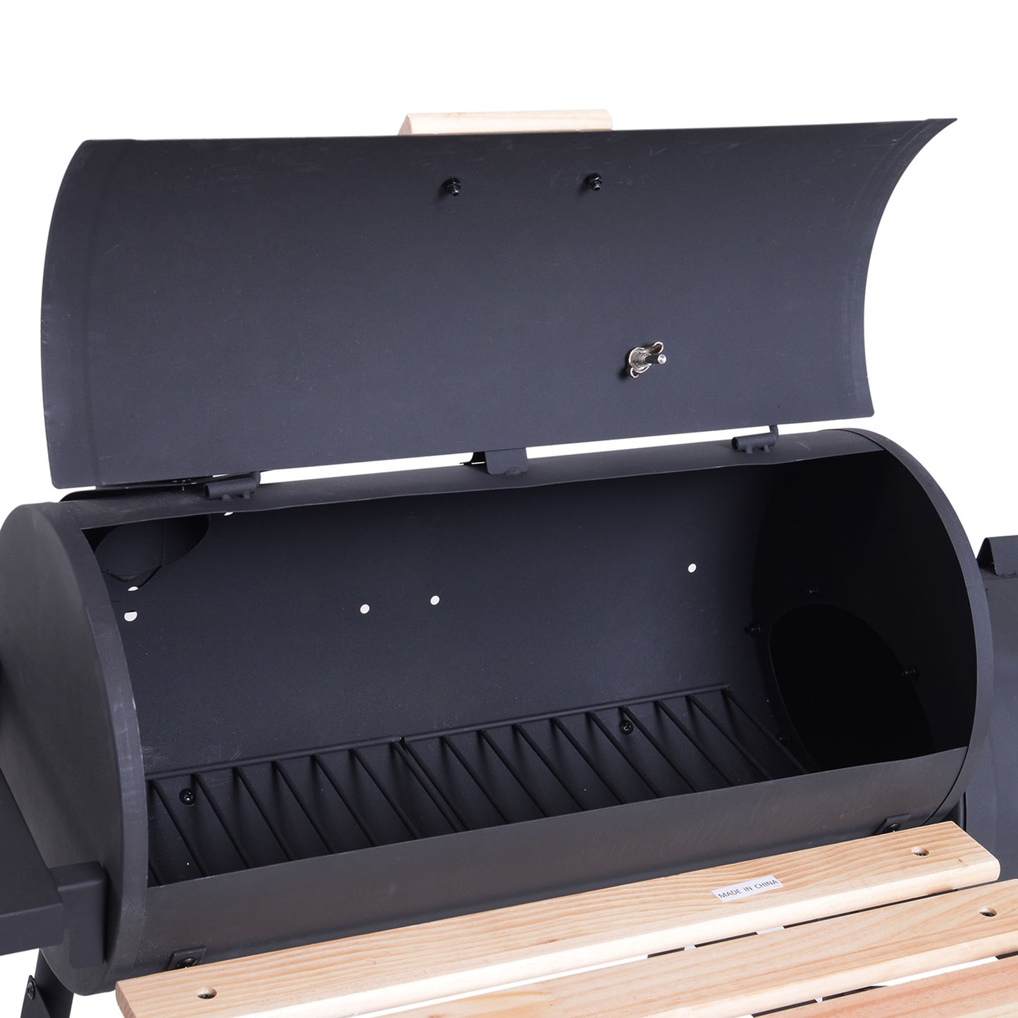 Portable Charcoal BBQ Grill Steel Offset Smoker Combo Backyard