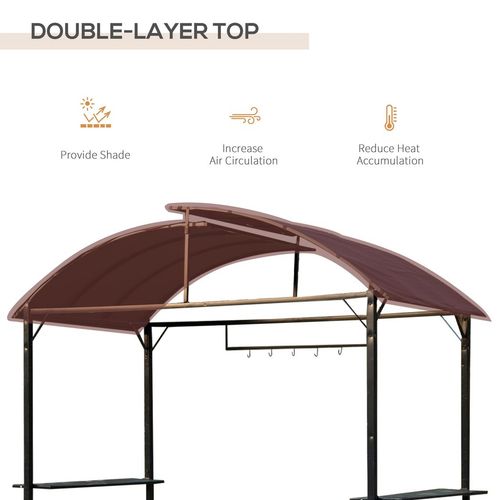 Gazebo Marquee Canopy Awning Shelter Garden Patio BBQ Tent Grill Black